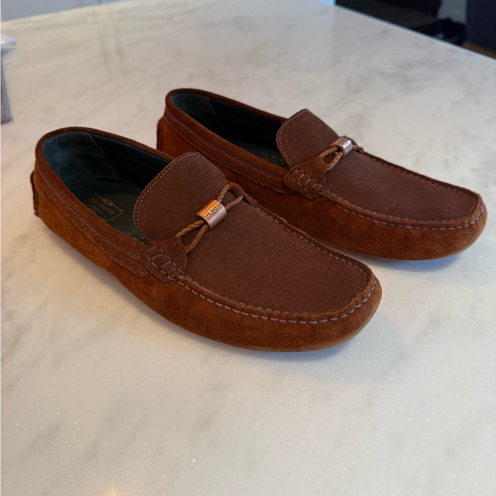 Ted Baker Brown Suede Leather Men's Loafers US 11 - Picture 2 of 12